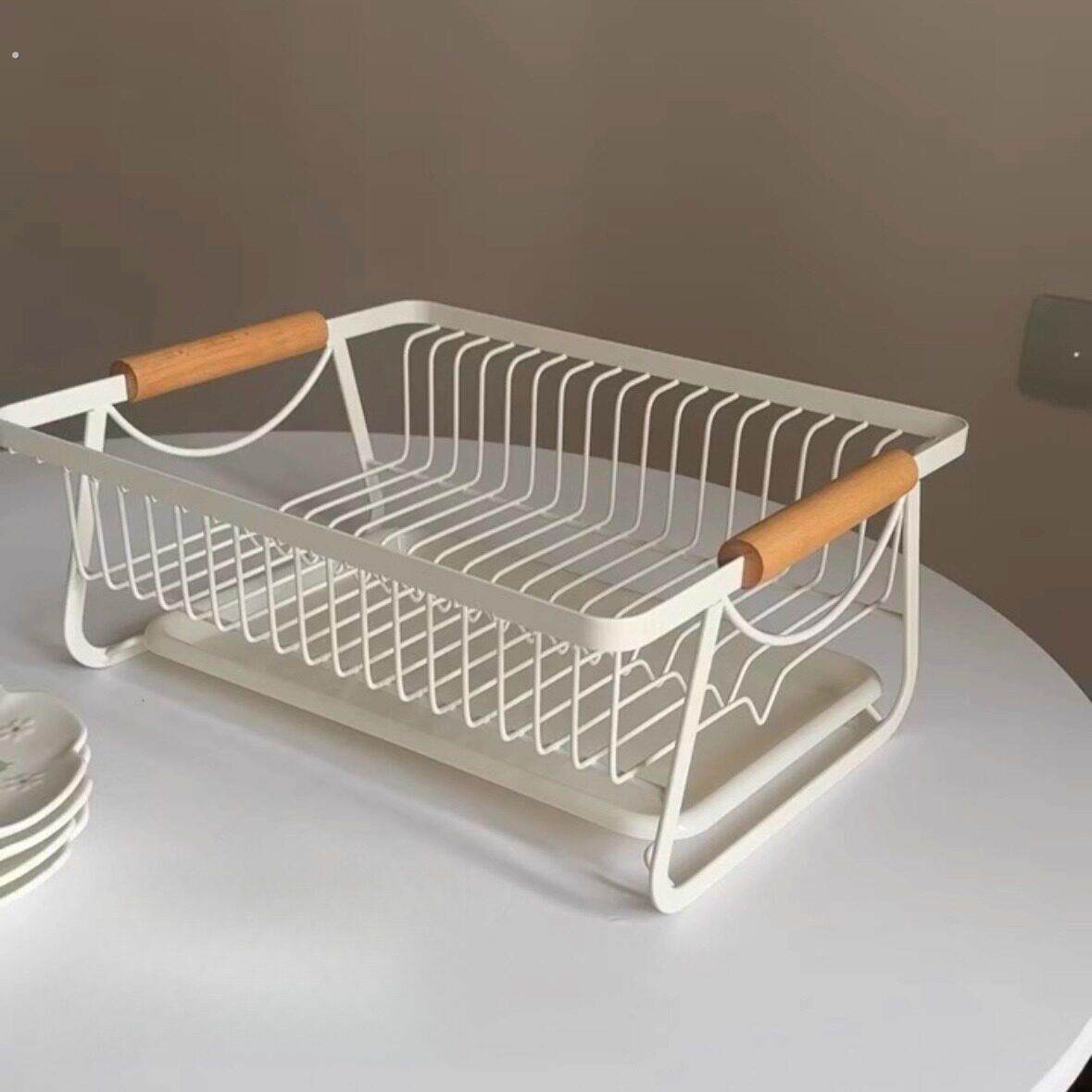 厨房沥水架碗碟架餐具置物架子多功能碗柜台面铁艺厨具水杯收纳筐