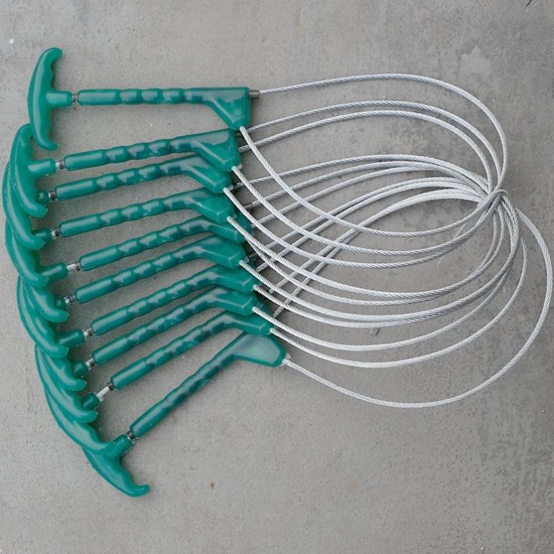 套猪器猪用打针神器杀猪屠宰逮猪钢丝绳保定可收缩钢丝绳猪套子