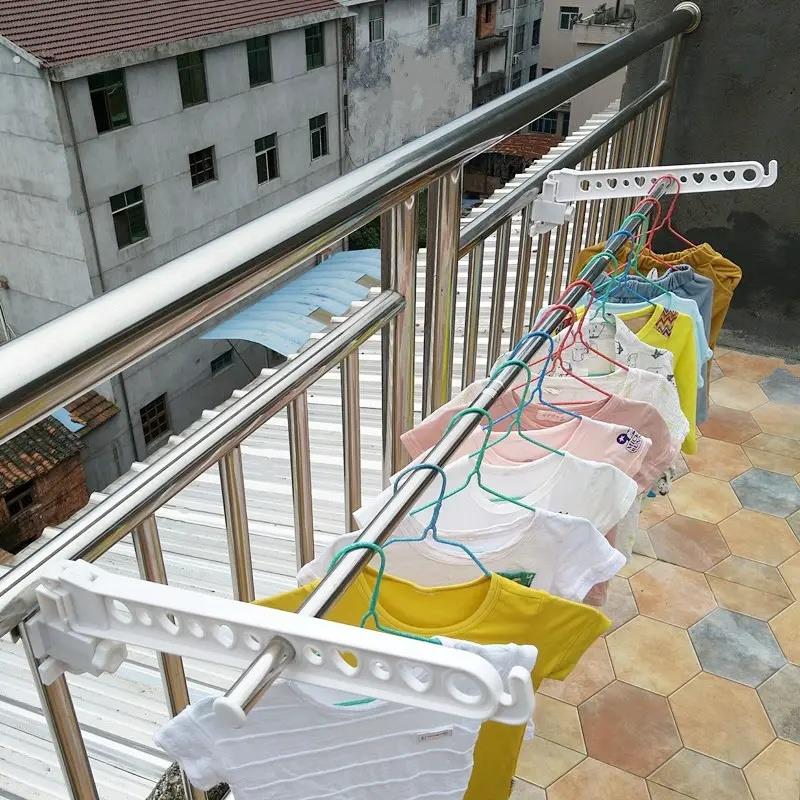 窗框挂衣架子防盗网晾衣架阳台栏杆晒衣架窗外晾晒架窗台晾被单架
