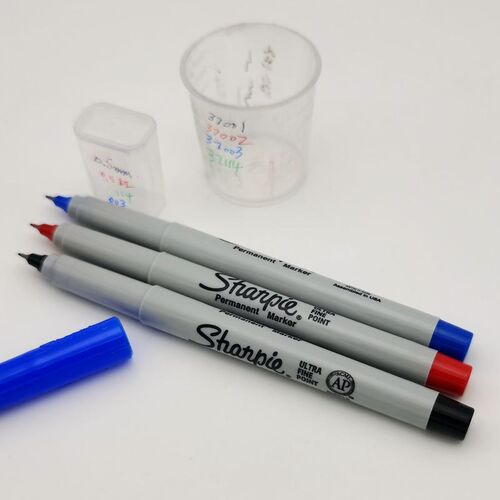 锐意sharpie记号笔黑色无尘笔抗冷冻低温实验室冻存管马克笔12支