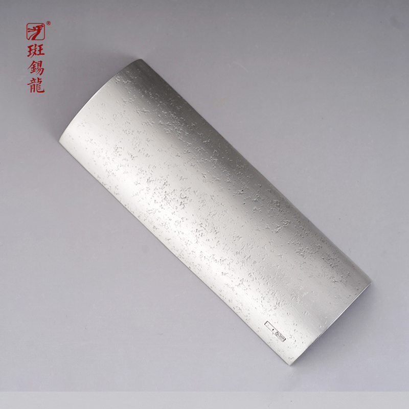 斑锡龙 纯锡 雪花茶则 茶荷茶量手工锡器功夫茶道六君子配件