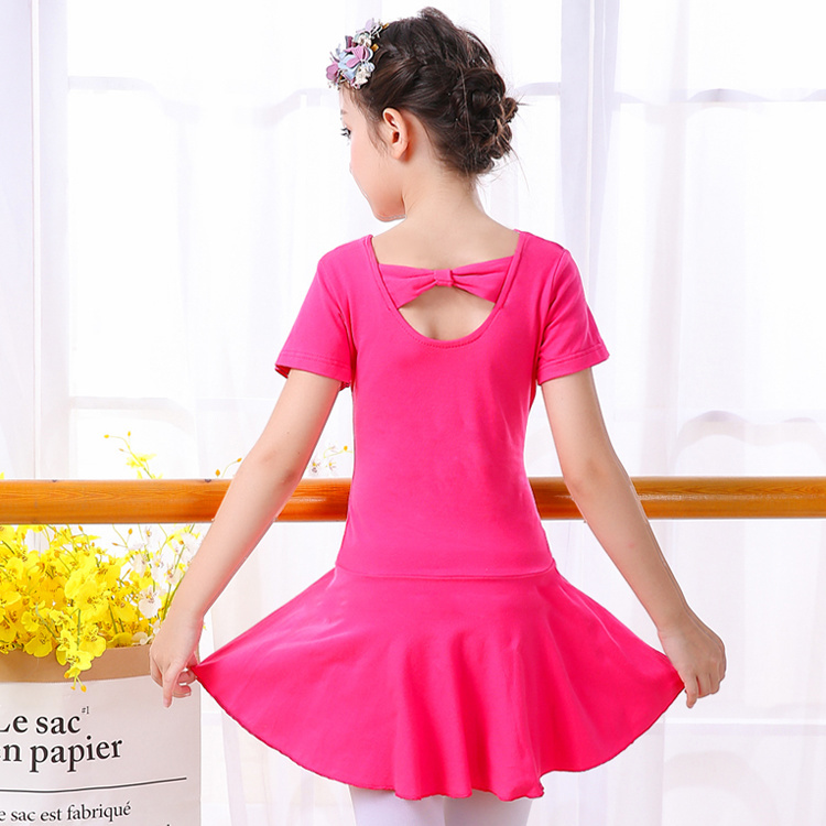 儿童舞蹈服装女孩练功服春夏分体长短袖中国民族跳舞裙芭蕾舞考级