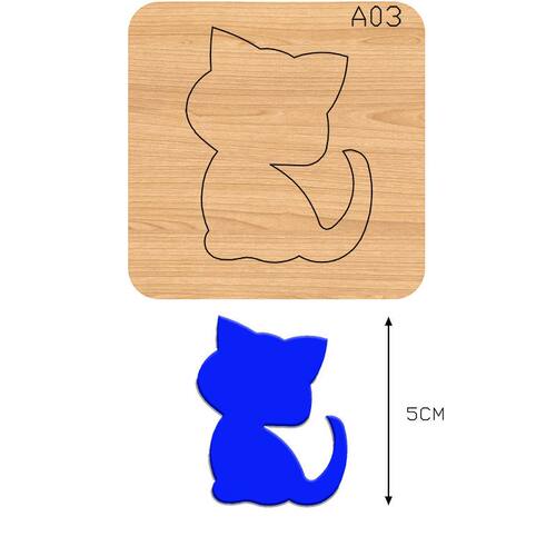5厘米小猫贴画木质切割刀模适合a5模切机器使用刀模高度23.8mm