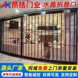 安装闵行区水晶推拉门上海透明水晶门厂家浦东新区水晶推拉折叠门