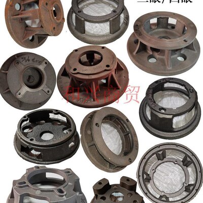 水泵配件污水泵底座过滤底网1.1-7.5KW排污泵三眼四眼铁底盘泵底