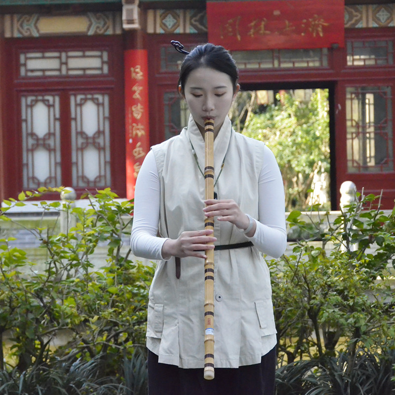 舒厚槐 金竹洞箫专业演奏萧乐器 仙鹤款整节高密度大舞台长洞箫