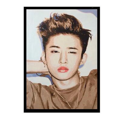 diy数字油画定制定做人物像填充照片填色涂色手绘手工油彩装饰画