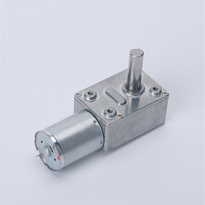 JGY370-8MM涡轮蜗杆减速电机 大扭力 自锁电机 12V24V6V 长轴马达