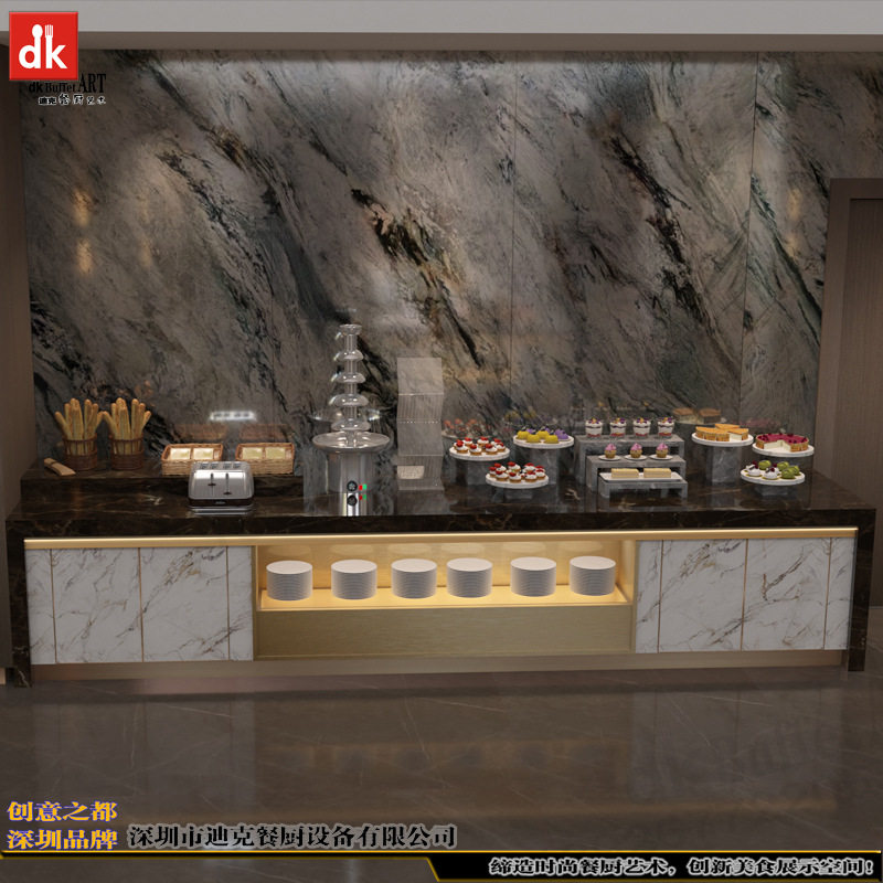 自助餐台设计制作工厂 星级酒店高端会所布菲台 自助餐台设计图片