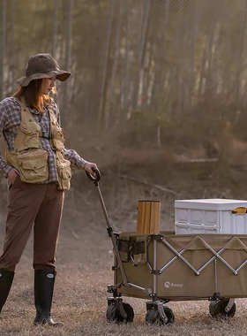 bavay北欢露营车便携营地车聚拢折叠野餐夜市手推车S01户新疆包邮