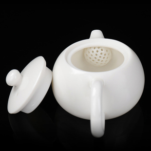 德化白瓷茶壶单壶家用陶瓷小号功夫茶具手工西施壶冲茶壶带过滤