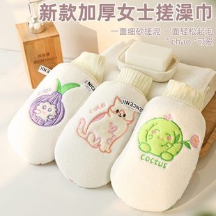 洗澡巾强力搓泥擦背搓背细砂 儿童搓澡巾女士专用搓澡神器2025新款