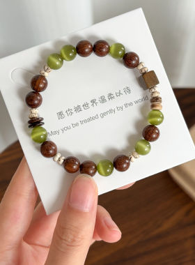 新中式复古绿色串珠手链