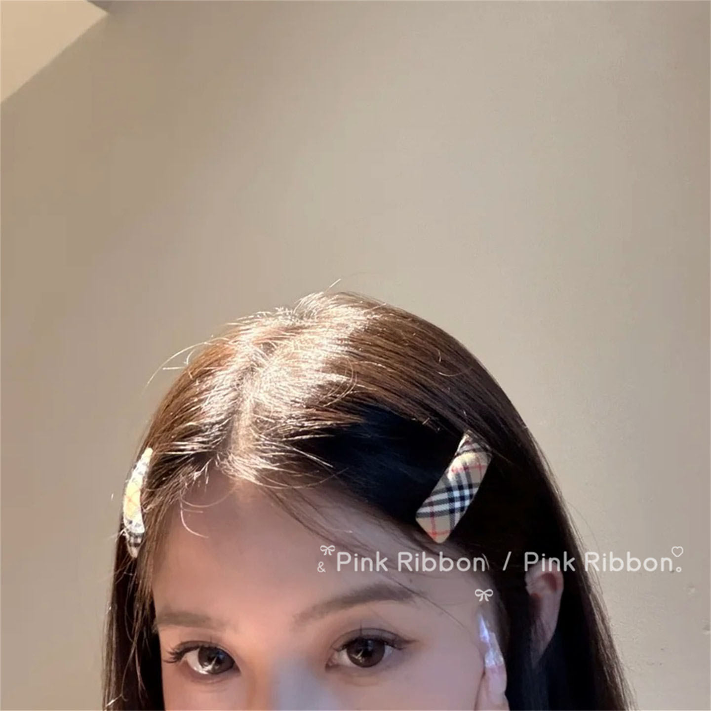 经典格纹小号BB夹复古