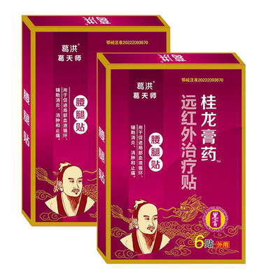葛洪桂龙膏药腰腿贴6贴
