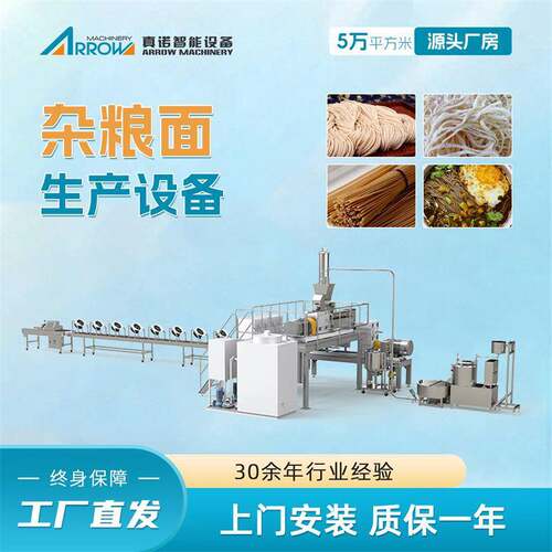 速食面挤压面生产设备真诺智能意大利面非油炸面膨化机智能生产