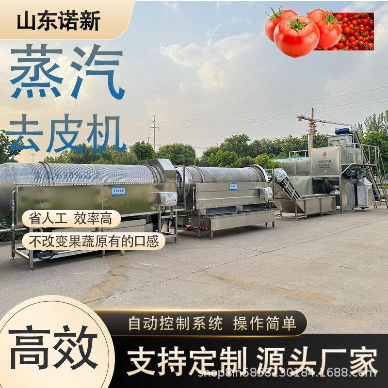 果蔬蒸汽去皮机 果蔬块茎类高温爆皮设备 土豆红薯脱皮机厂家