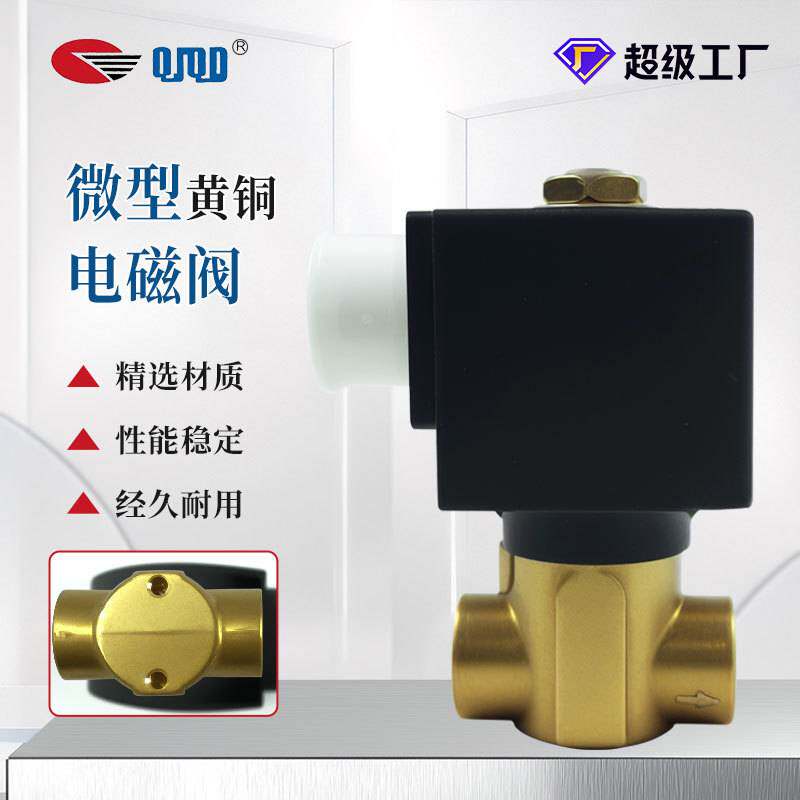 厂家直销微型电磁阀加湿器高压喷雾电磁阀直动式二通黄铜电磁阀