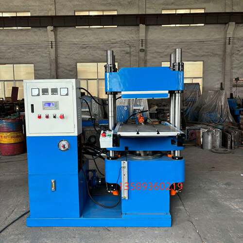 100吨四柱式PLC全自动推拉平板硫化机 热板500X500mm 热压成型机