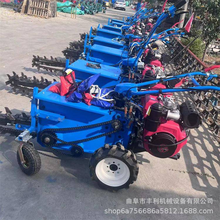 电缆线管道挖沟开沟机柴油一体自走式开沟机195风冷开沟机厂家