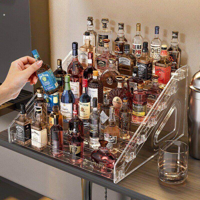 迷你便利店调酒展示架力娇威士忌伏特加百利甜小瓶洋酒基酒收纳盒