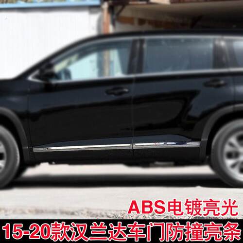 适用15-21款汉兰达车身饰条车门亮条17 18年改装门板装饰防擦配件
