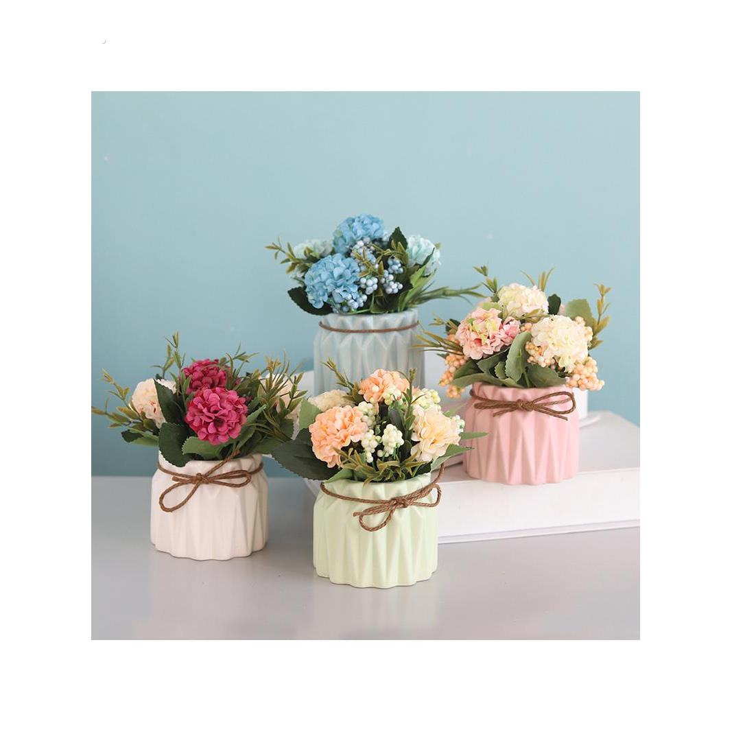 假花彷真花摆设客厅卧室办公室餐桌面盆栽干花花束装饰品摆件