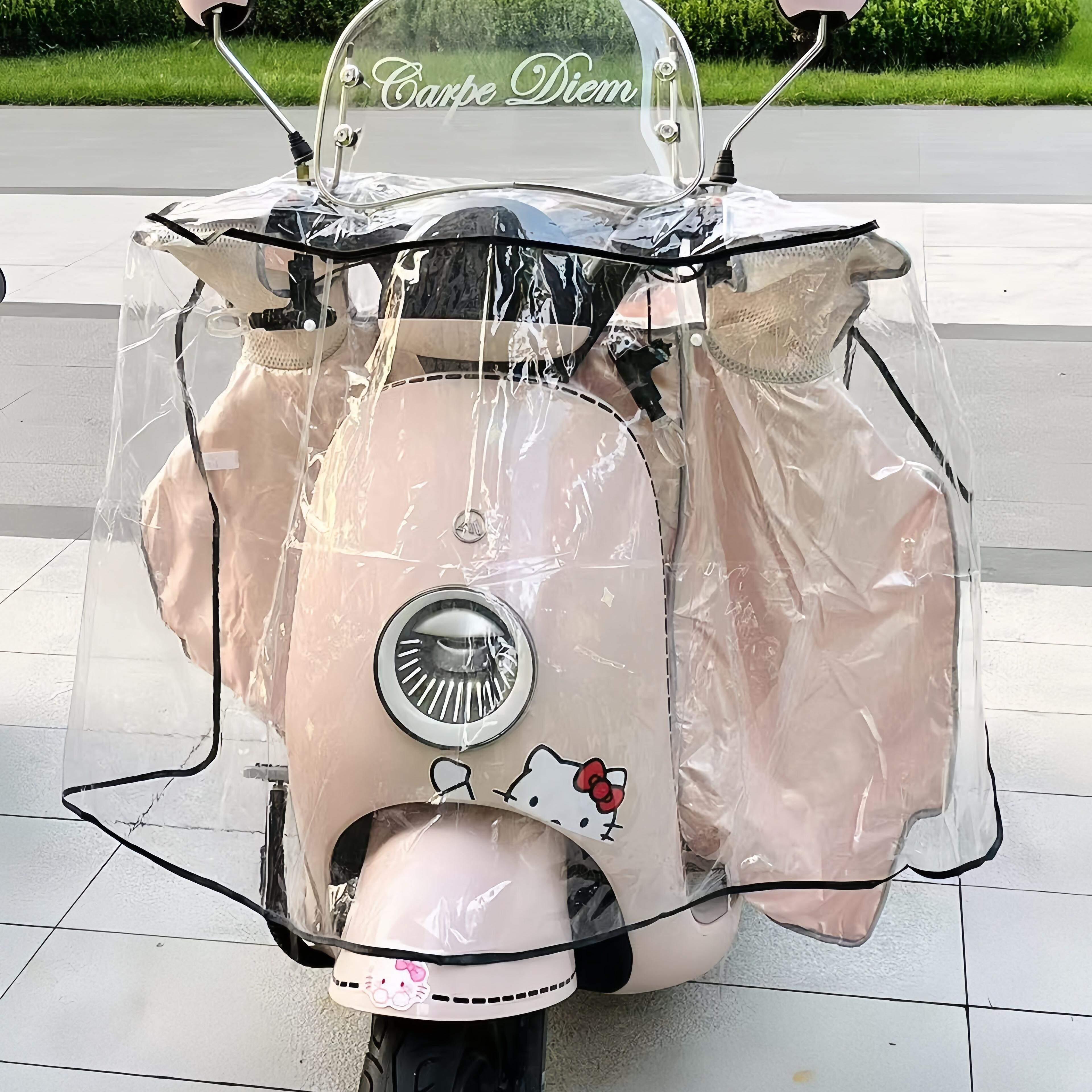 电动车防雨罩车头防尘罩防水电动车雨衣透明保护套电动车遮雨罩