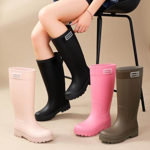 雨鞋女款时尚成人高筒雨靴网红洋气长筒水鞋防滑防水胶鞋厨房水靴