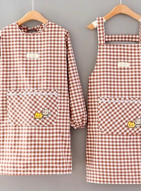 日式防水围裙厨房专用冬季薄款做饭家用女罩衣高颜值透气2024新款