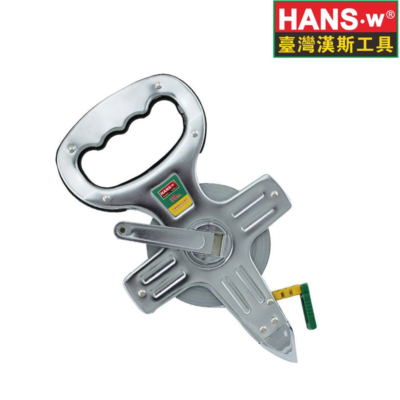 汉斯工具 不锈钢架式钢卷尺 长钢尺 量地尺 30米 50米 100米钢尺