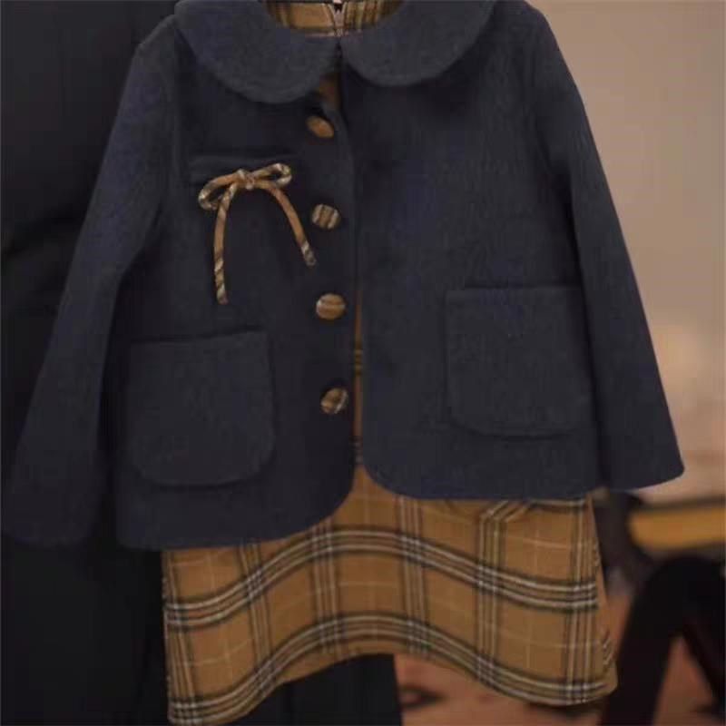 女童秋冬连衣裙2024新款洋气时髦套装大童毛呢子外套背心裙两件套,童装/婴儿装/亲子装,连衣裙,淘宝优惠券,粉丝福利购,淘宝优惠卷