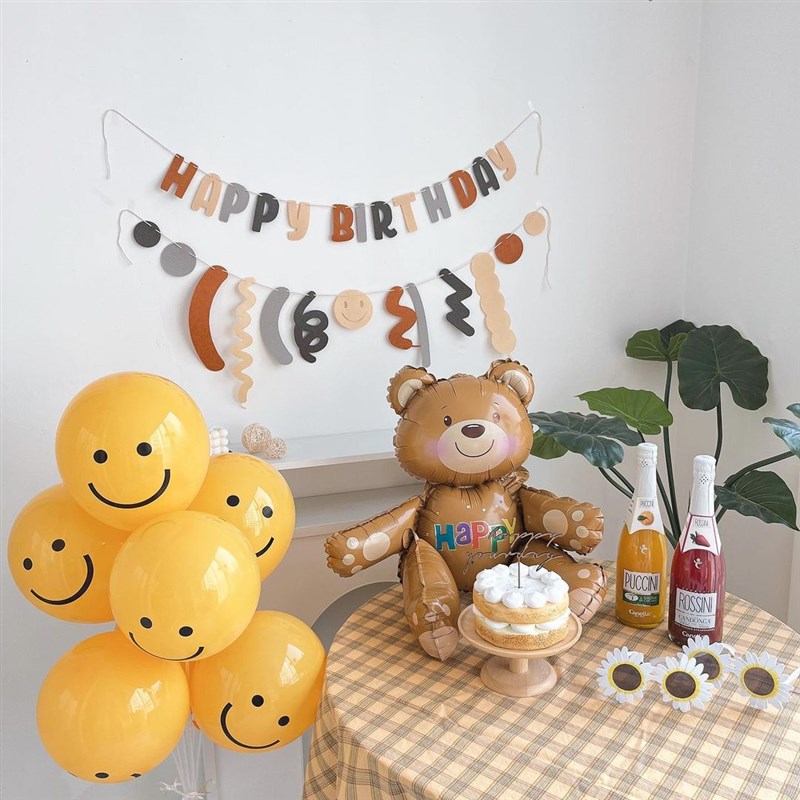 韩国新款彩色宝宝生日布置装饰拉花百天背景墙装扮摄影拉花彩旗