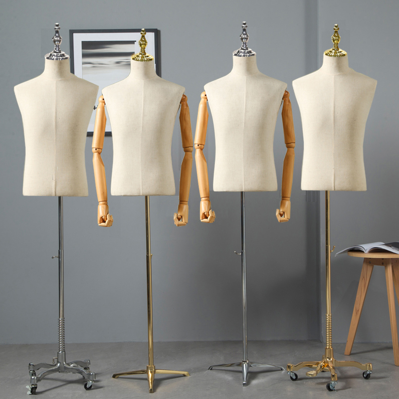 服装店男模特道具半身全身假人人台西装展示架高档橱窗衣架金属架