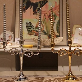欧式合金三头五头烛台金属镀银欧式摆件婚庆结婚酒店KTV家用