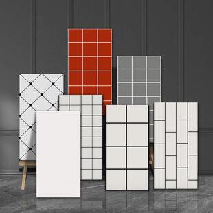 格子仿瓷砖贴片自粘防水墙贴旧墙翻新客厅卧室装饰贴纸加厚不透色