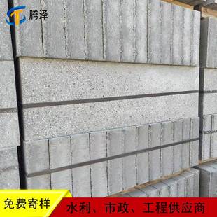 芝麻灰道牙石浅灰色花岗岩户外公园道边用直角路沿石路侧石路边石