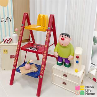 家用折叠梯子加厚碳钢室内登高乔迁高颜值梯子移动人字梯