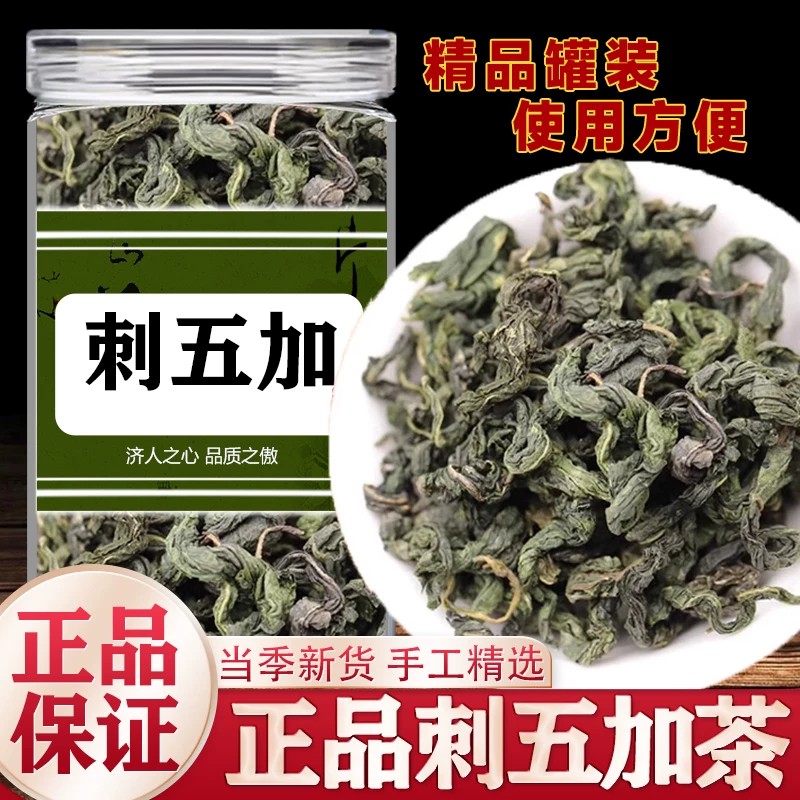 刺五加茶正品嫩叶长白山东北头茬新鲜嫩叶新叶茶干籽果刺五加茶叶