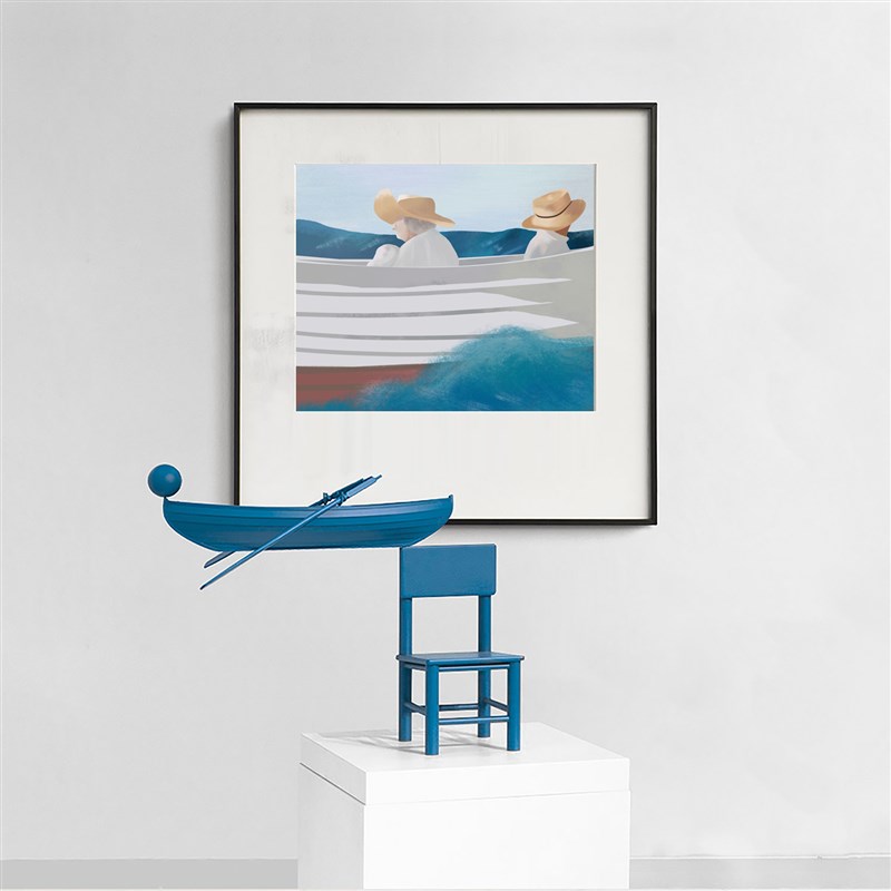 小众风景油画组合画现代简约背景墙艺术画芯