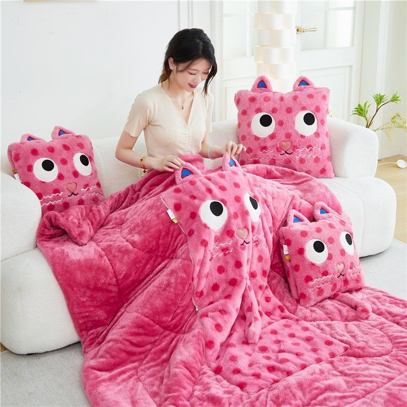 加厚可爱加绒抱枕被子两用靠垫枕头被午休空调被汽车沙发,居家布艺,抱枕被,淘宝优惠券,粉丝福利购,淘宝优惠卷