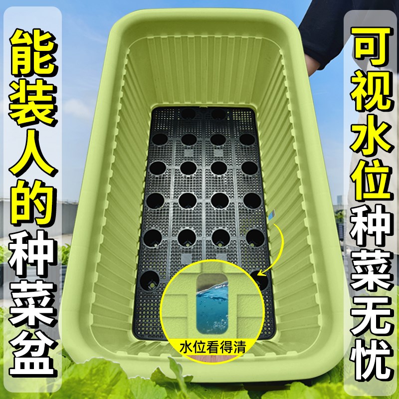 阳台种菜盆长方形家庭蔬菜种植箱特号花盆花箱户外