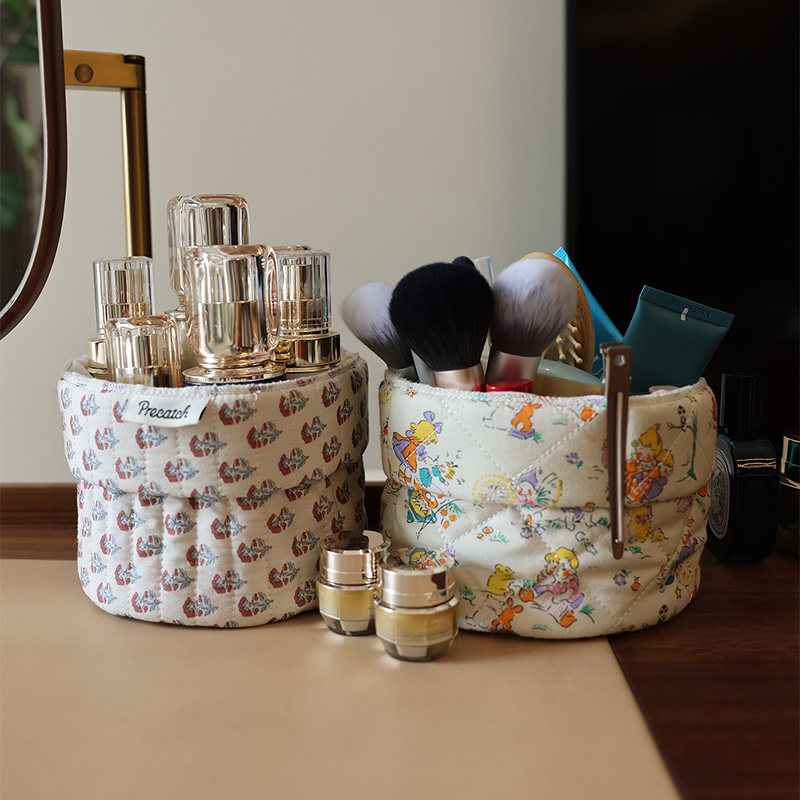 美摘化妆笔刷用具收纳筒桌面眉笔刷子碎花布艺女生宿舍文具收纳盒,收纳整理,化妆刷收纳盒/桶,淘宝优惠券,粉丝福利购,淘宝优惠卷
