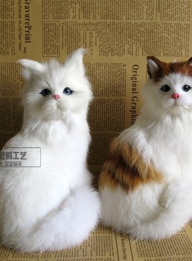 仿真猫咪家居饰品生日工艺品场景布置公仔