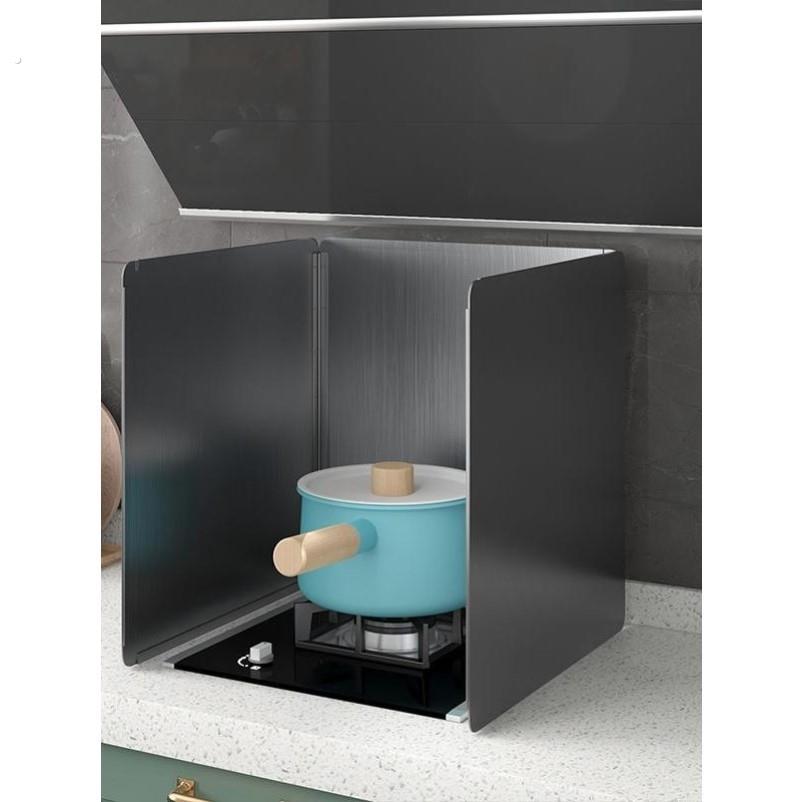 不锈钢挡油板灶台耐高温加厚挡板厨房炒菜防油溅隔热挡板好用