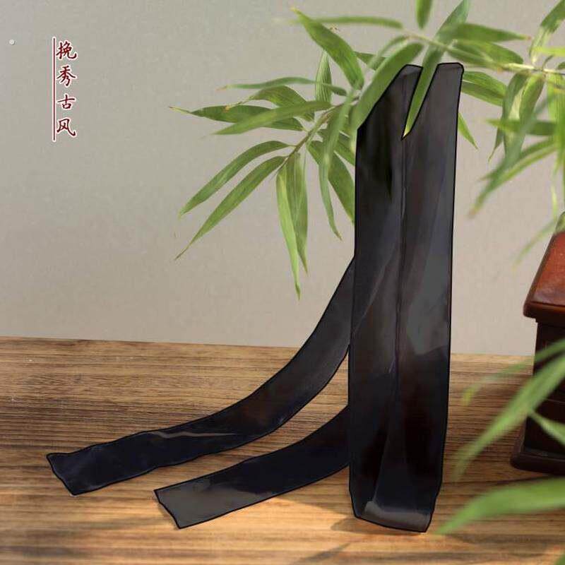 蒙眼丝带遮眼纱巾带汉服古风白色摄影道具发带飘带高级感眼纱黑色