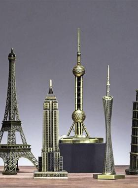 广州塔模型发光小蛮腰模型上海东方明珠塔模型纪念品铁艺地标建筑