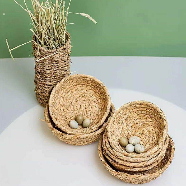 芦丁鸡用品 藤编 四季通用鸡窝 鹦鹉窝鸟窝兔窝 手工草编平底窝