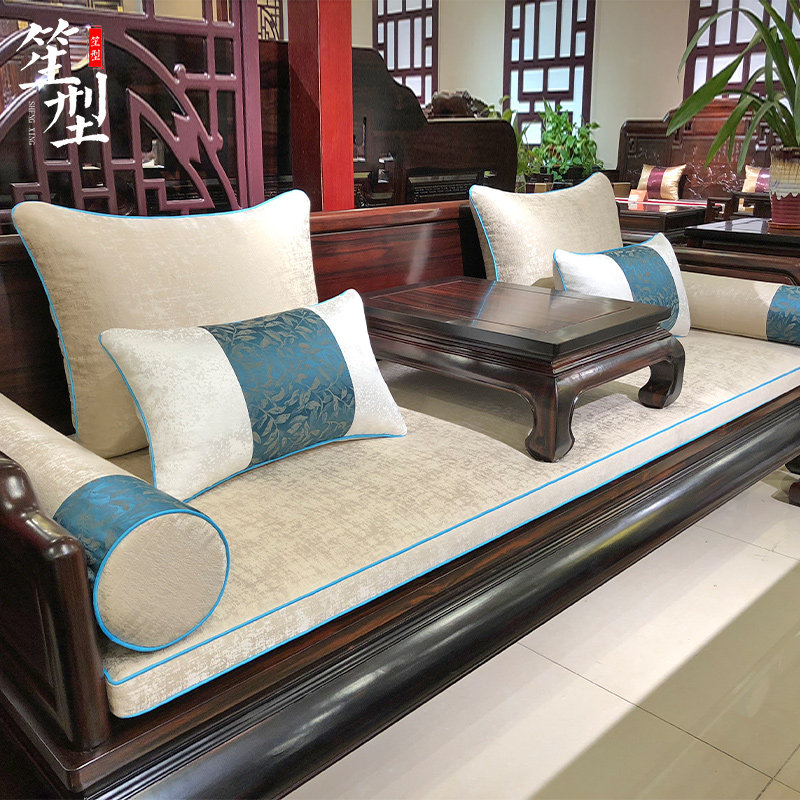中国红木沙发垫套经典罗汉床垫加厚海绵垫乳胶垫凸窗垫定