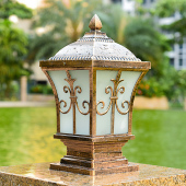 太阳能柱头灯庭院围墙灯大门口柱子户外水别墅门墩家用超亮接电